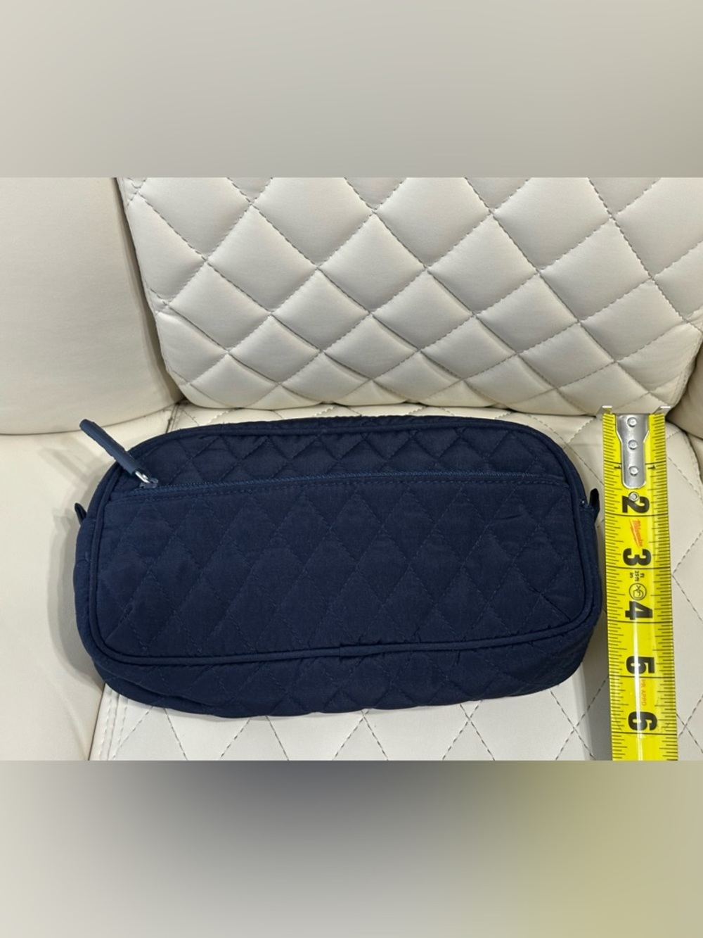 Vera Bradley Classic Navy Microfiber Cosmetic & medicine Travel Bag - Picture 7 of 9